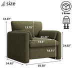 Sillón decorativo tapizado, sofá individual