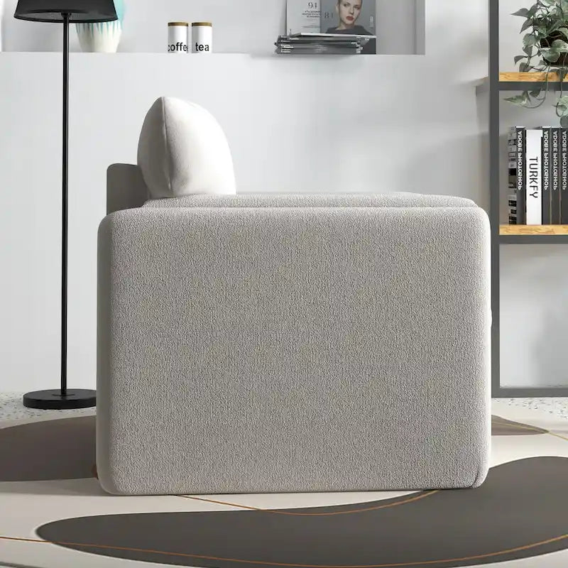 Sillón decorativo tapizado, sofá individual