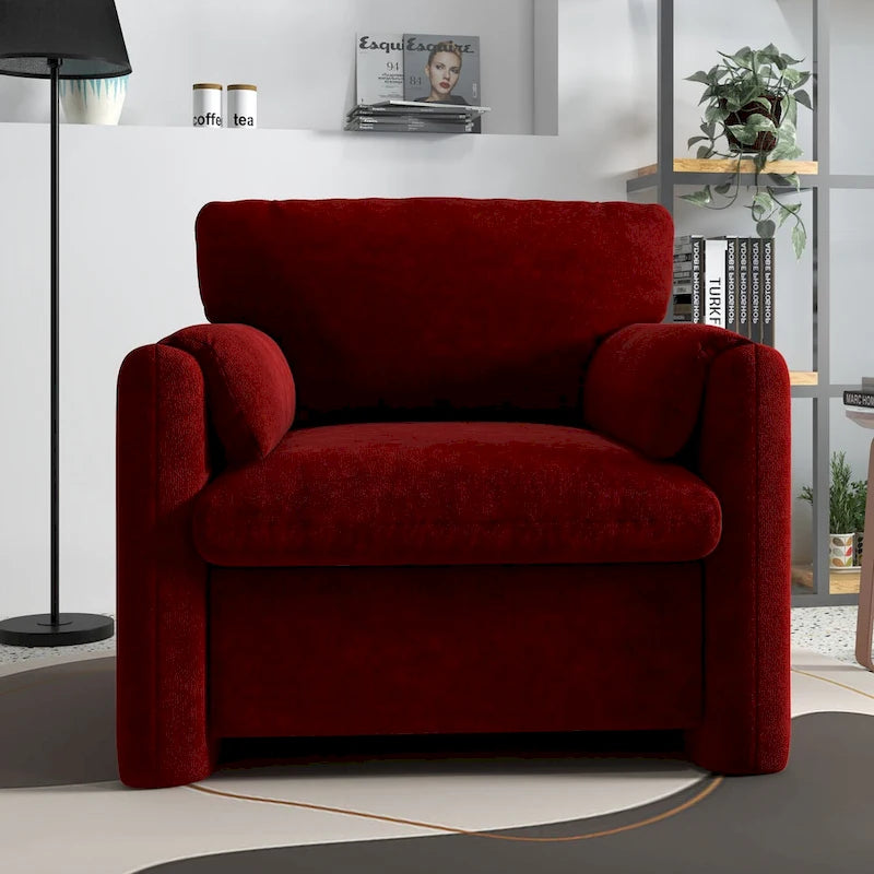 Sillón decorativo tapizado, sofá individual