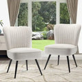 Set van 2 armloze accentstoelen, moderne accentstoelen voor de woonkamer en slaapkamer