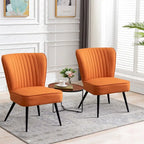 Set van 2 armloze accentstoelen, moderne accentstoelen voor de woonkamer en slaapkamer