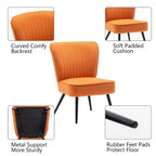 Set van 2 armloze accentstoelen, moderne accentstoelen voor de woonkamer en slaapkamer