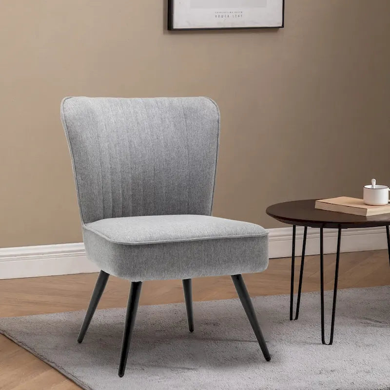 Set van 2 armloze accentstoelen, moderne accentstoelen voor de woonkamer en slaapkamer