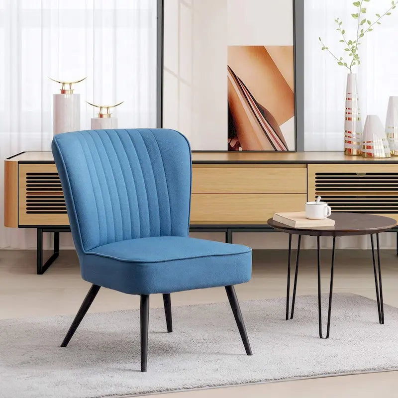 Set van 2 armloze accentstoelen, moderne accentstoelen voor de woonkamer en slaapkamer
