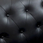 Tufted Vegan Leather Accent Chairs Armchairs with Nailhead Trim