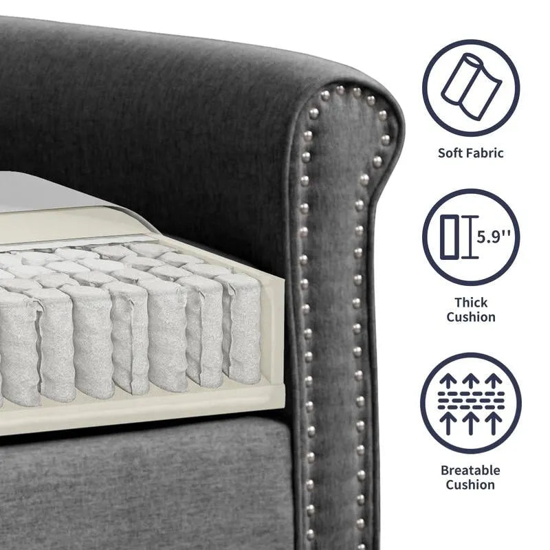 Mixoy Modern Sleeper Sofa,DIY Combination Sectional Single Couch