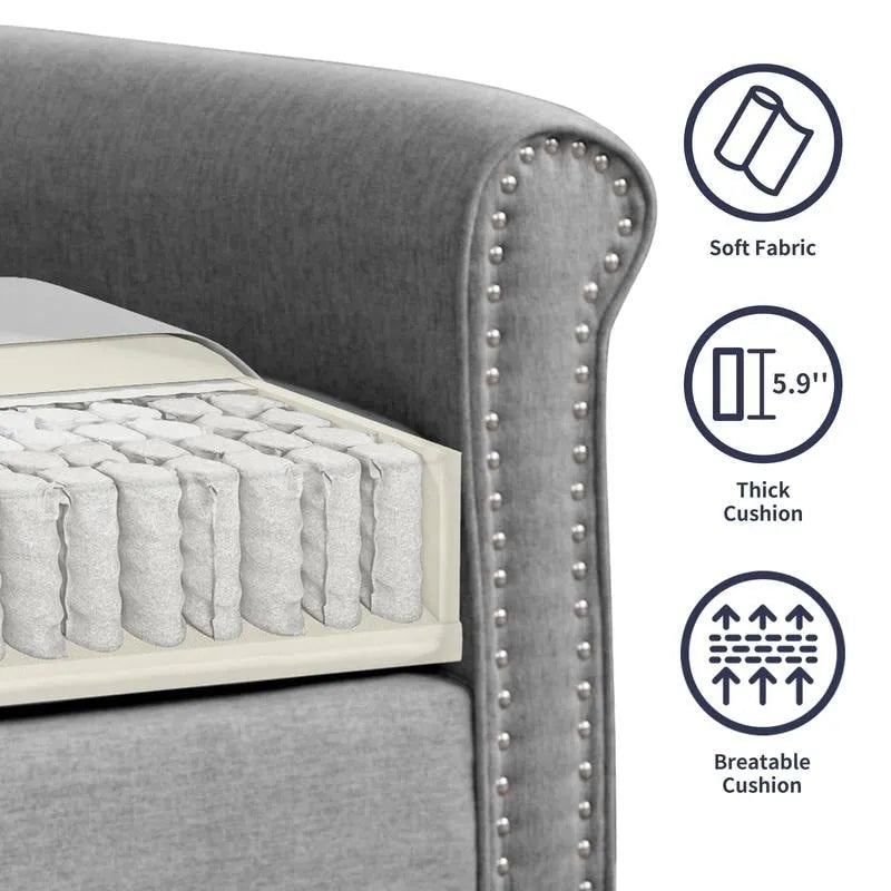 Mixoy Modern Sleeper Sofa,DIY Combination Sectional Single Couch