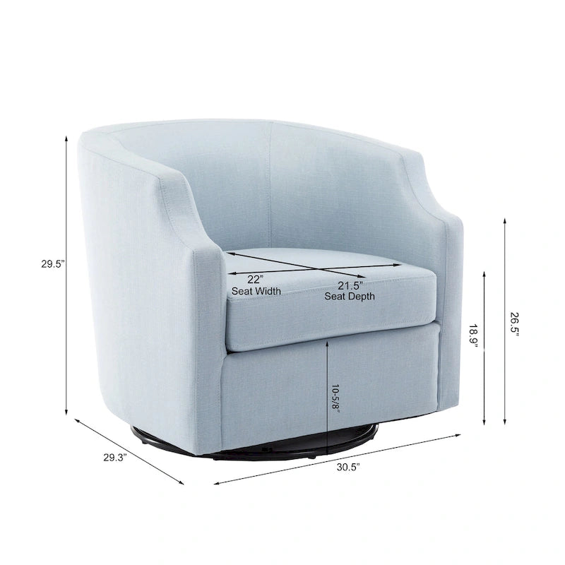 Cayden Swivel Glider Barrel Chair by Greyson Living