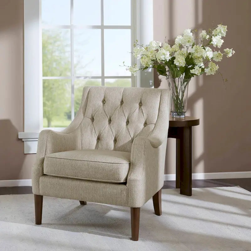 Silla decorativa Madison Park Elle con botones capitoné