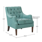 Madison Park Elle Button Tufted Accent Chair