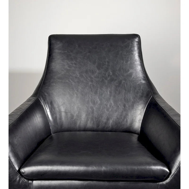 Adesso Kendrick Distressed Black or Camel Leather Chair