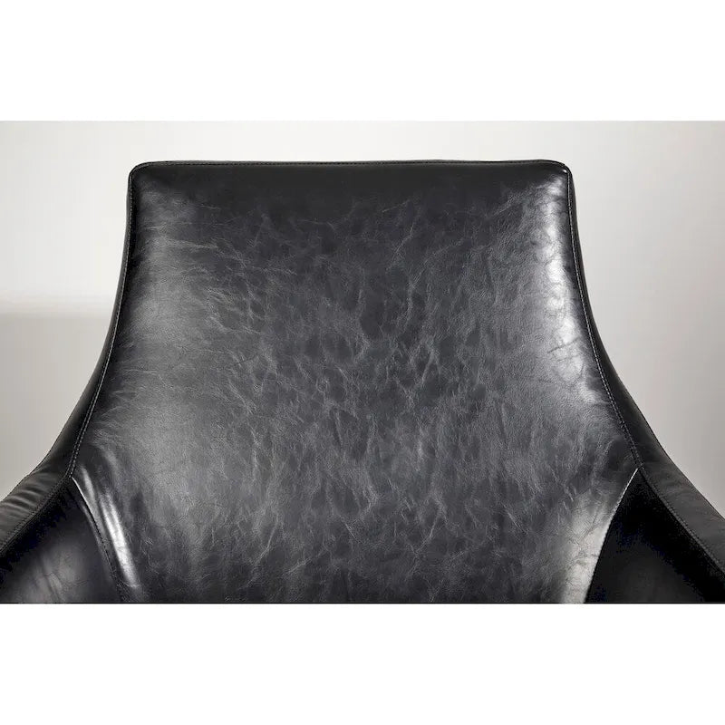 Adesso Kendrick Distressed Black or Camel Leather Chair
