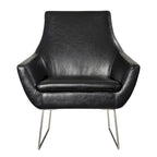 Adesso Kendrick Distressed Black or Camel Leather Chair