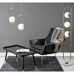 Adesso Kendrick Distressed Black or Camel Leather Chair