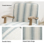 Rinaldo Farmhouse Polyester Armchair with Solid Wood Legs by HULALA HOME