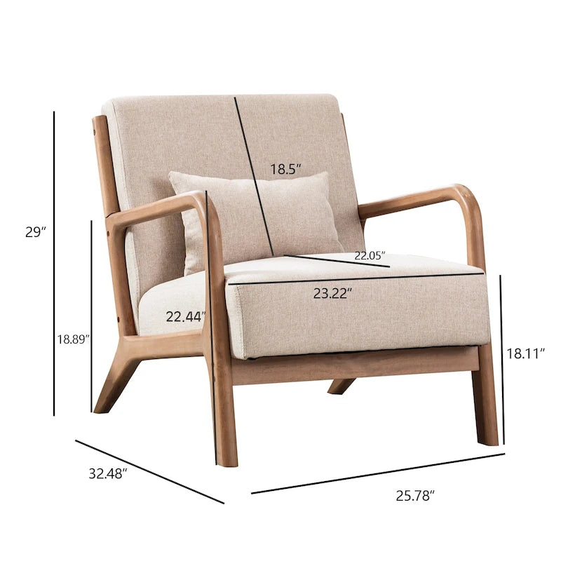 Aston Modern Solid wood Accent Chair for Living Room