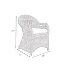 Natural Rattan Handwoven Wicker Armchair With Cushion by East at Main