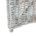 Natural Rattan Handwoven Wicker Armchair With Cushion by East at Main