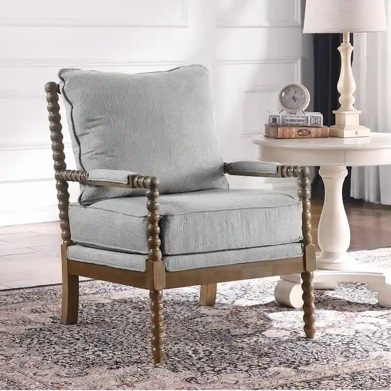 Silla moderna Morden Fort con respaldo de varillas, silla decorativa para sala de estar