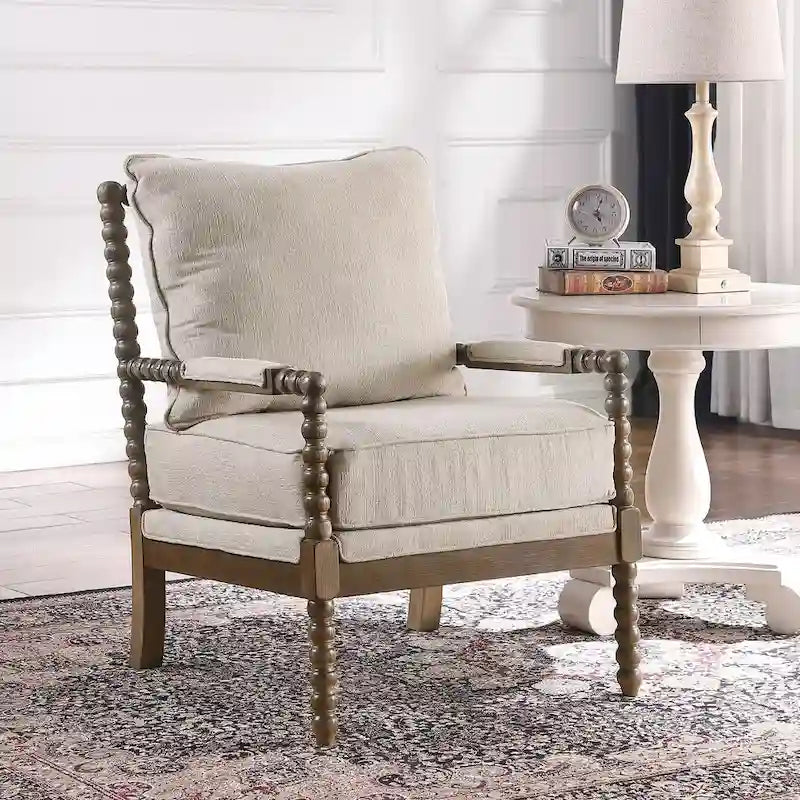 Morden Fort Modern Spindle Chair, Accent Chair for Livingroom