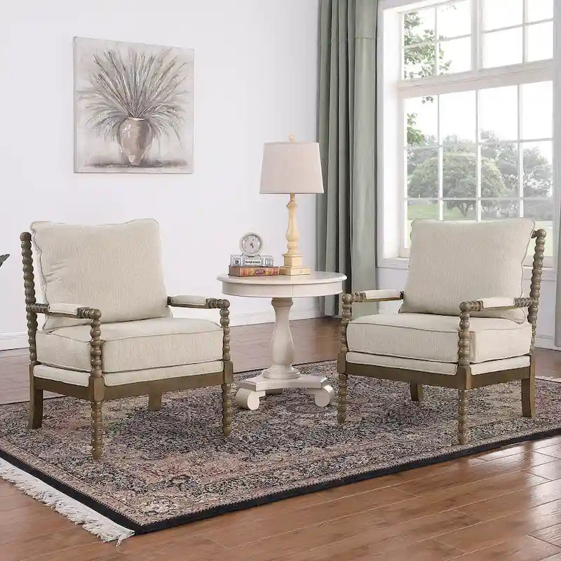 Morden Fort Modern Spindle Chair, Accent Chair for Livingroom