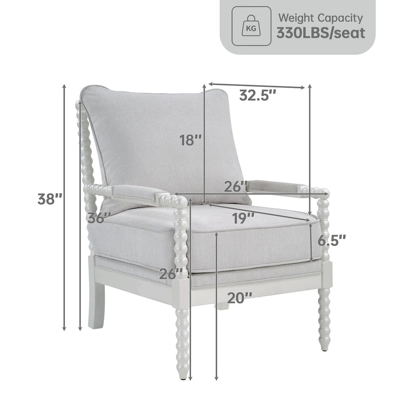 Morden Fort Modern Spindle Chair, Accent Chair for Livingroom