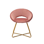 Porthos Home Reine Leisure Accent Chair, Velvet Upholstery, Gold Legs