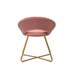 Porthos Home Reine Leisure Accent Chair, Velvet Upholstery, Gold Legs