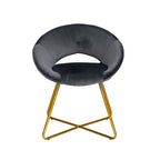 Porthos Home Reine Leisure Accent Chair, Velvet Upholstery, Gold Legs