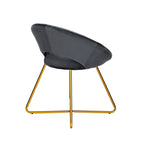 Porthos Home Reine Leisure Accent Chair, Velvet Upholstery, Gold Legs