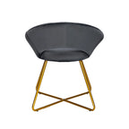 Porthos Home Reine Leisure Accent Chair, Velvet Upholstery, Gold Legs