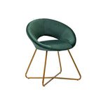 Porthos Home Reine Leisure Accent Chair, Velvet Upholstery, Gold Legs