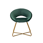 Porthos Home Reine Leisure Accent Chair, Velvet Upholstery, Gold Legs