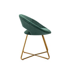 Porthos Home Reine Leisure Accent Chair, Velvet Upholstery, Gold Legs