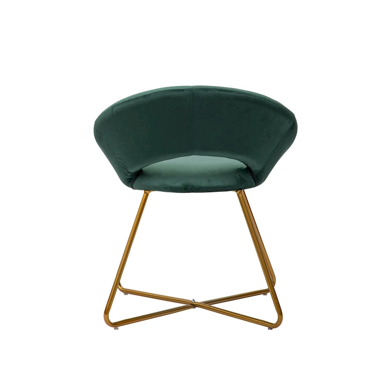 Porthos Home Reine Leisure Accent Chair, Velvet Upholstery, Gold Legs
