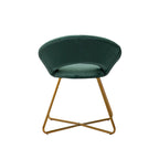Porthos Home Reine Leisure Accent Chair, Velvet Upholstery, Gold Legs