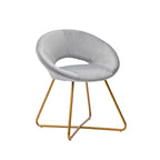 Porthos Home Reine Leisure Accent Chair, Velvet Upholstery, Gold Legs