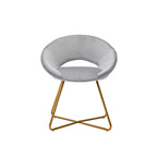 Porthos Home Reine Leisure Accent Chair, Velvet Upholstery, Gold Legs