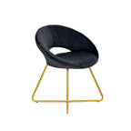 Porthos Home Reine Leisure Accent Chair, Velvet Upholstery, Gold Legs