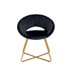 Porthos Home Reine Leisure Accent Chair, Velvet Upholstery, Gold Legs