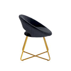 Porthos Home Reine Leisure Accent Chair, Velvet Upholstery, Gold Legs