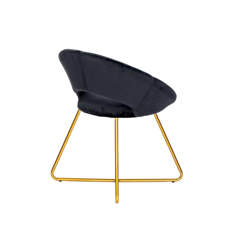 Porthos Home Reine Leisure Accent Chair, Velvet Upholstery, Gold Legs