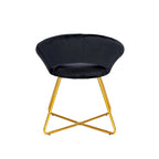 Porthos Home Reine Leisure Accent Chair, Velvet Upholstery, Gold Legs