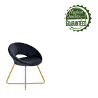 Porthos Home Reine Leisure Accent Chair, Velvet Upholstery, Gold Legs