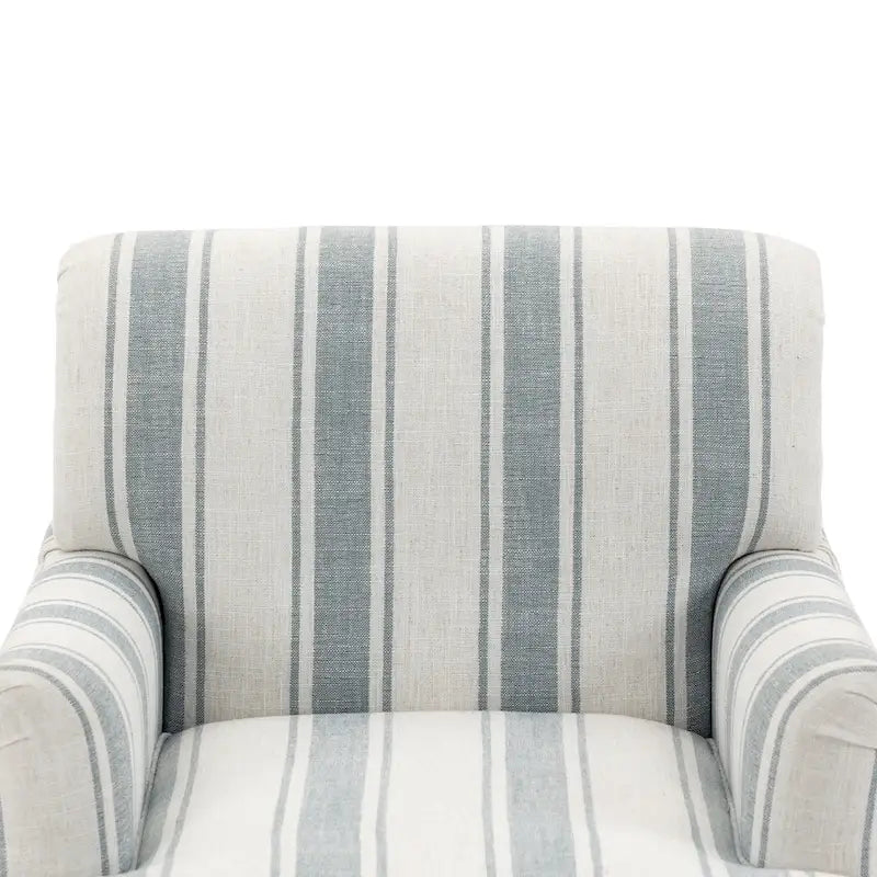 Modern Striped Accent Chairs with Arms