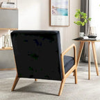 Kreindy moderner Mid-Century-Sessel aus Samt und Holz