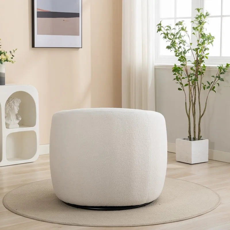 Poltrona d'accento girevole a 360 gradi SEYNAR, moderna e glamour, rivestita