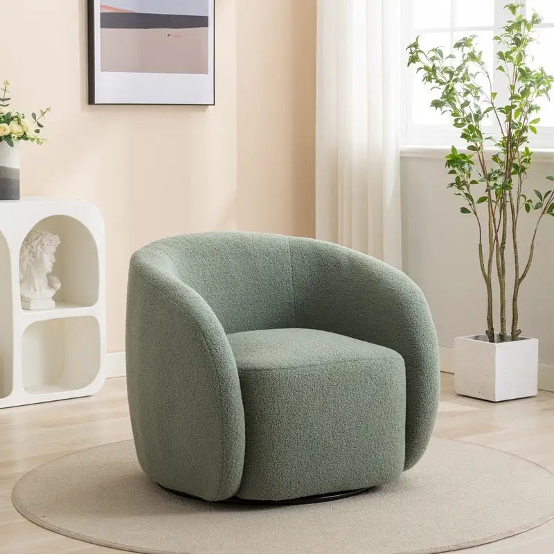 Poltrona d'accento girevole a 360 gradi SEYNAR, moderna e glamour, rivestita