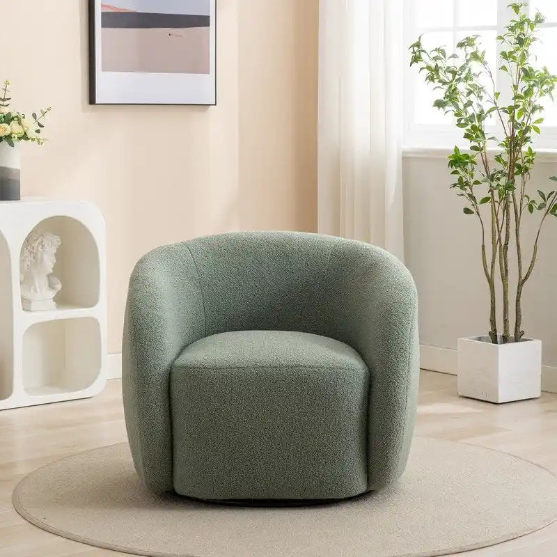 Poltrona d'accento girevole a 360 gradi SEYNAR, moderna e glamour, rivestita