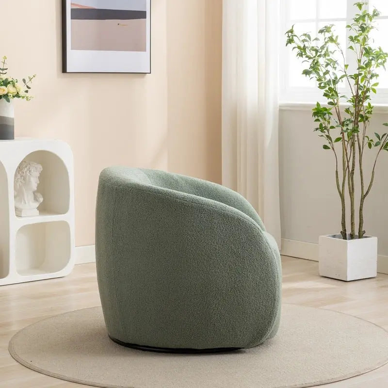 Poltrona d'accento girevole a 360 gradi SEYNAR, moderna e glamour, rivestita